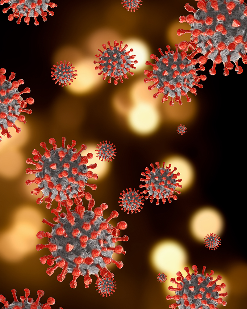 Illustration of SARS-CoV-2 virus